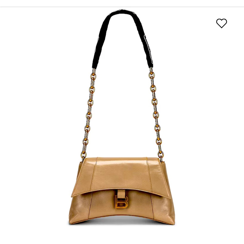 Balanciaga small downtown shoulder bag taupe